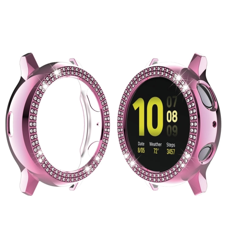 For Samsung Galaxy Watch Active2 44mm PC Double Row Diamond Watch Case