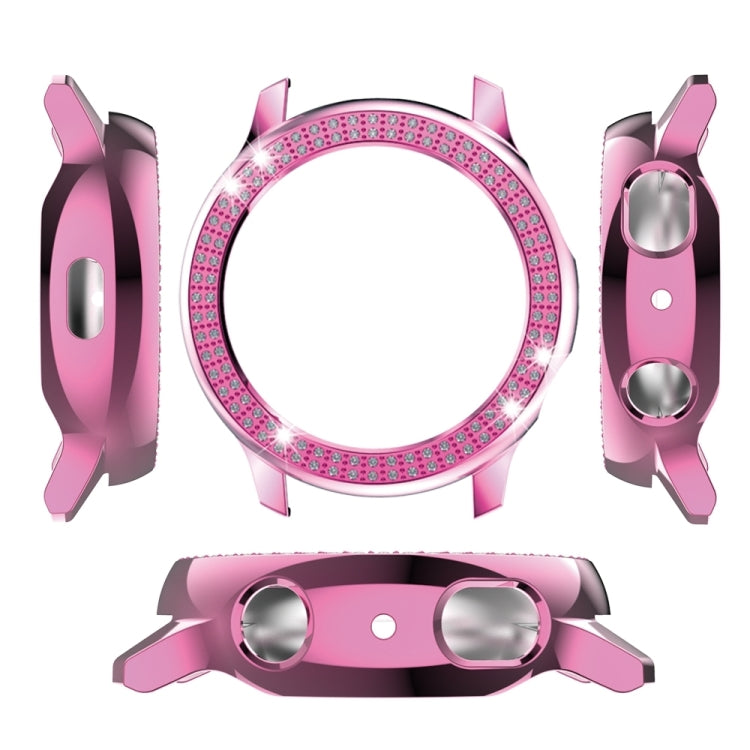 For Samsung Galaxy Watch Active2 44mm PC Double Row Diamond Watch Case