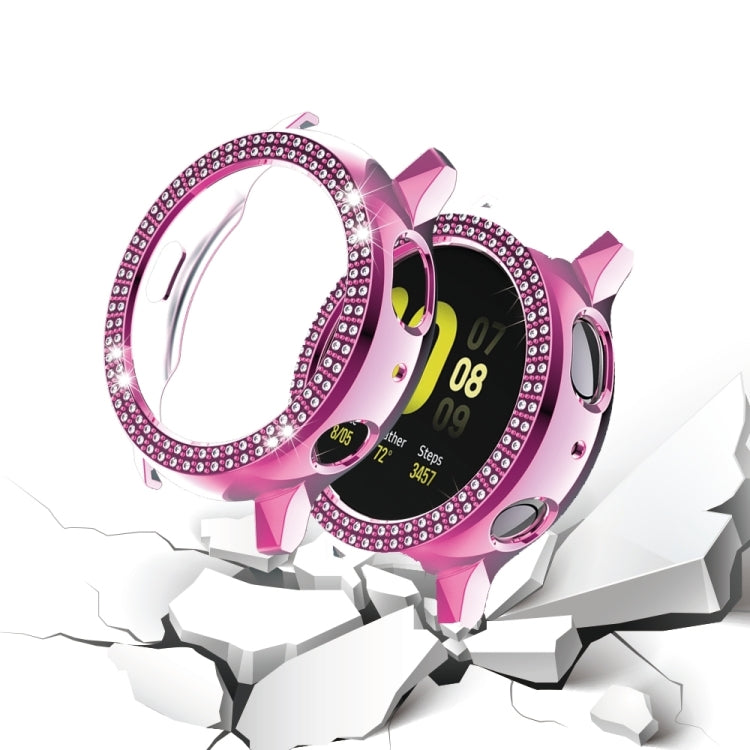 For Samsung Galaxy Watch Active2 44mm PC Double Row Diamond Watch Case