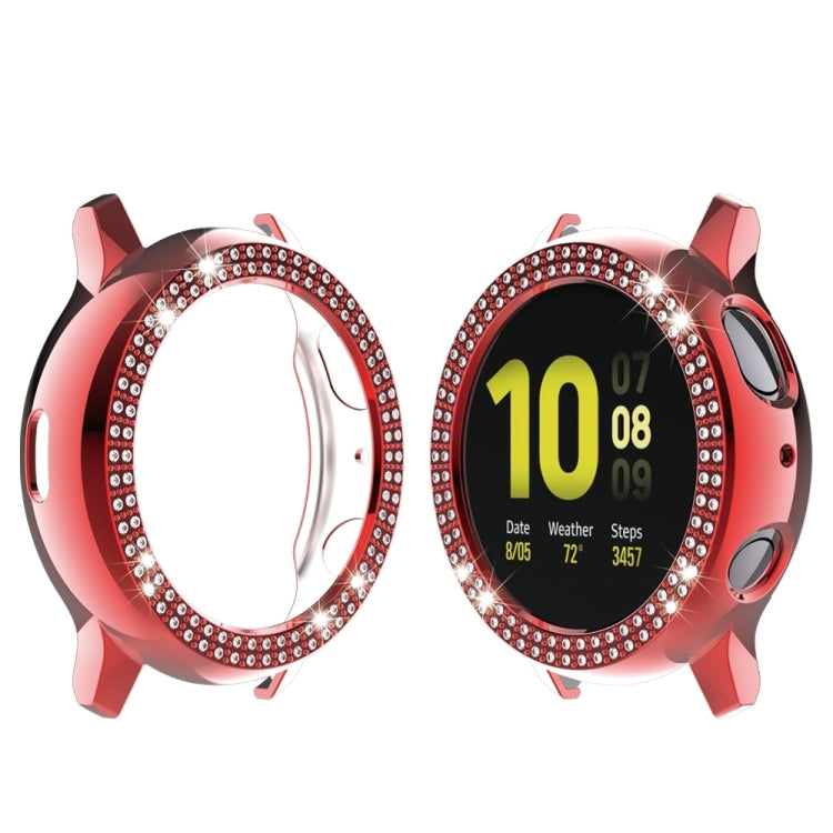For Samsung Galaxy Watch Active2 44mm PC Double Row Diamond Watch Case