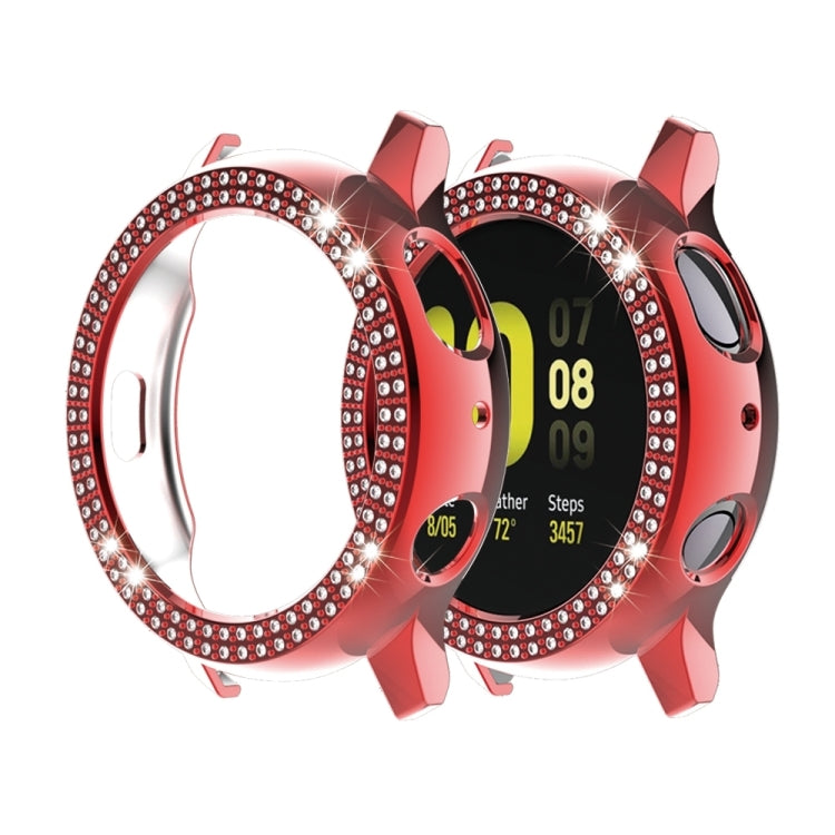 For Samsung Galaxy Watch Active2 44mm PC Double Row Diamond Watch Case