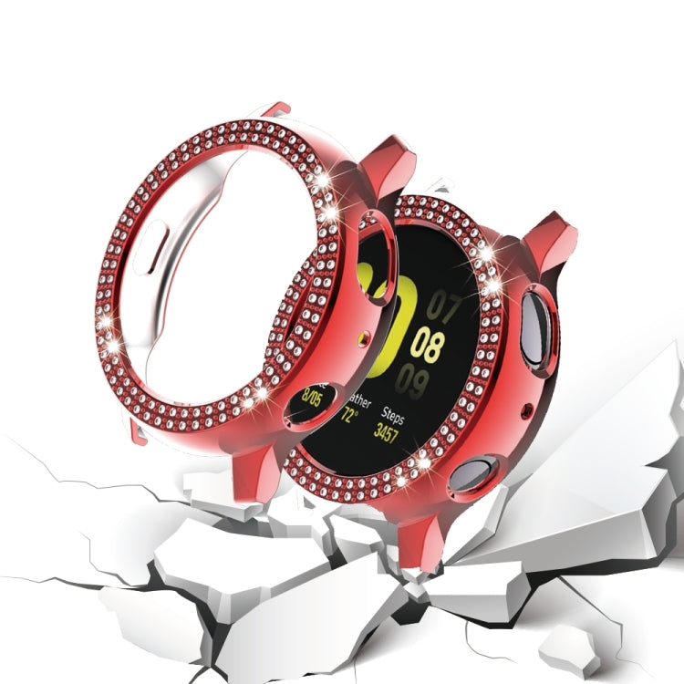 For Samsung Galaxy Watch Active2 44mm PC Double Row Diamond Watch Case