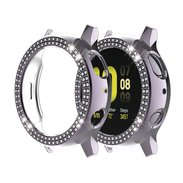 For Samsung Galaxy Watch Active2 44mm PC Double Row Diamond Watch Case