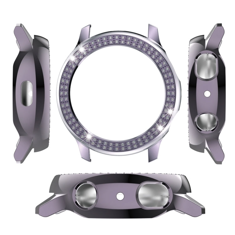 For Samsung Galaxy Watch Active2 44mm PC Double Row Diamond Watch Case