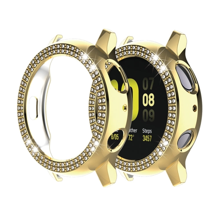 For Samsung Galaxy Watch Active2 44mm PC Double Row Diamond Watch Case