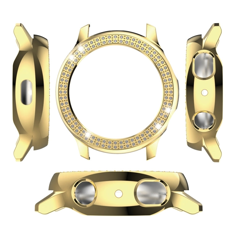 For Samsung Galaxy Watch Active2 44mm PC Double Row Diamond Watch Case