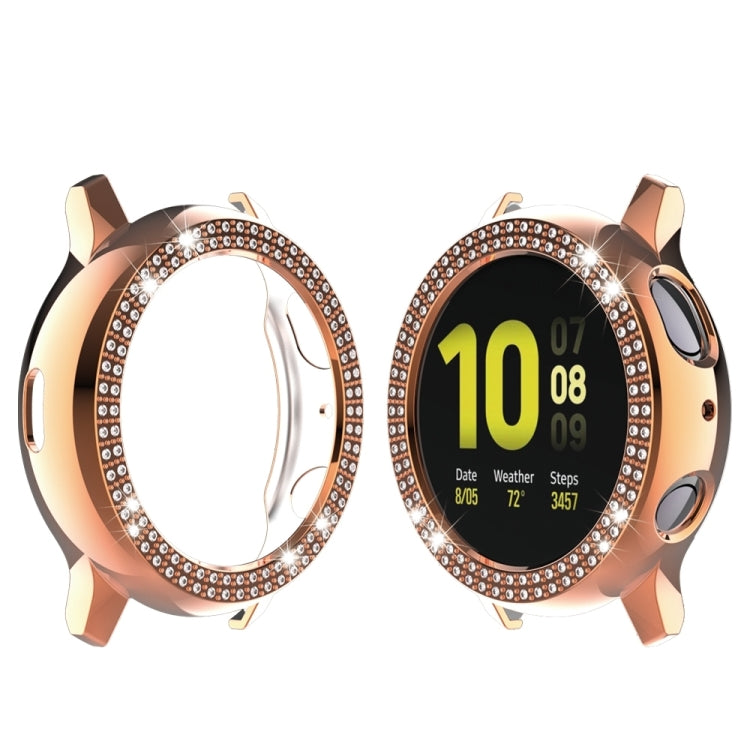 For Samsung Galaxy Watch Active2 44mm PC Double Row Diamond Watch Case