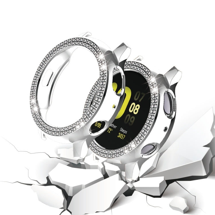 For Samsung Galaxy Watch Active2 44mm PC Double Row Diamond Watch Case