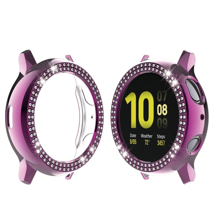 For Samsung Galaxy Watch Active2 44mm PC Double Row Diamond Watch Case