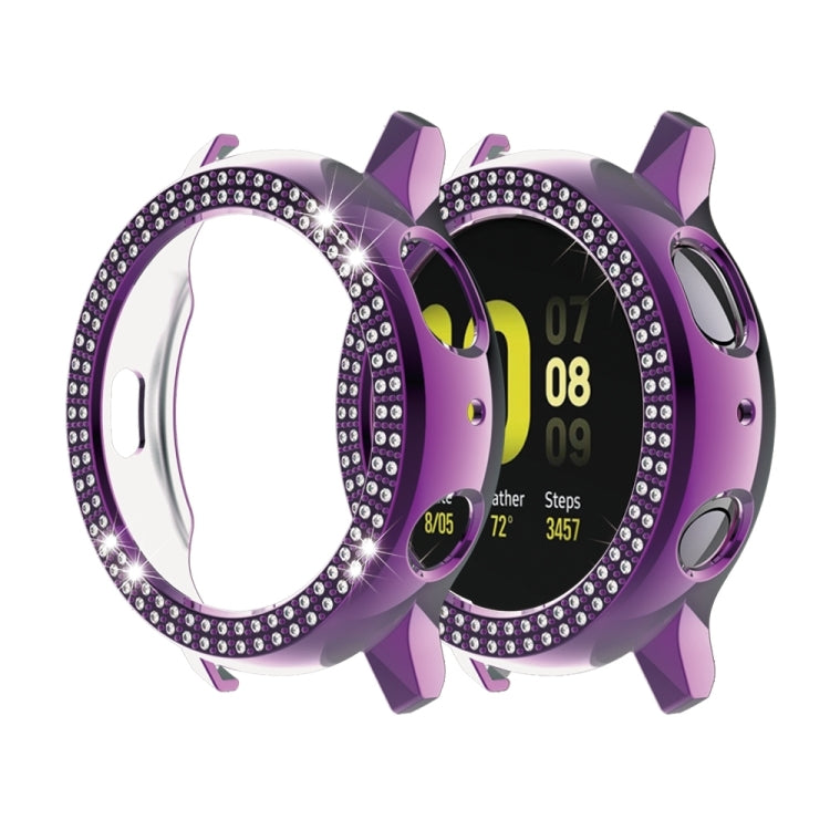 For Samsung Galaxy Watch Active2 44mm PC Double Row Diamond Watch Case