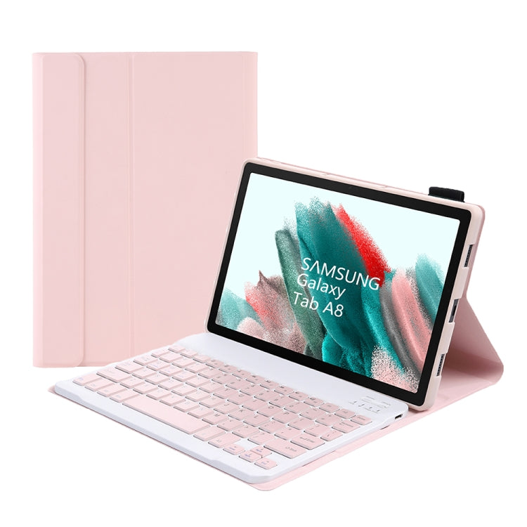 A08 Candy Color Ultra Thin Bluetooth Keyboard Leather Case For Samsung Galaxy Tab A8 10.5 2021 SM-X200 / SM-X205
