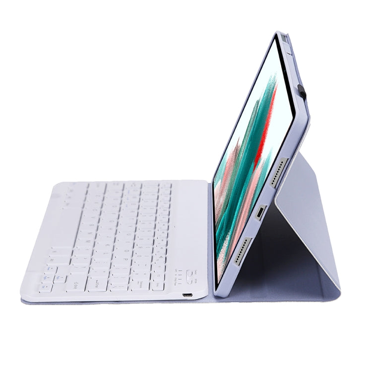 A08 Candy Color Ultra Thin Bluetooth Keyboard Leather Case For Samsung Galaxy Tab A8 10.5 2021 SM-X200 / SM-X205