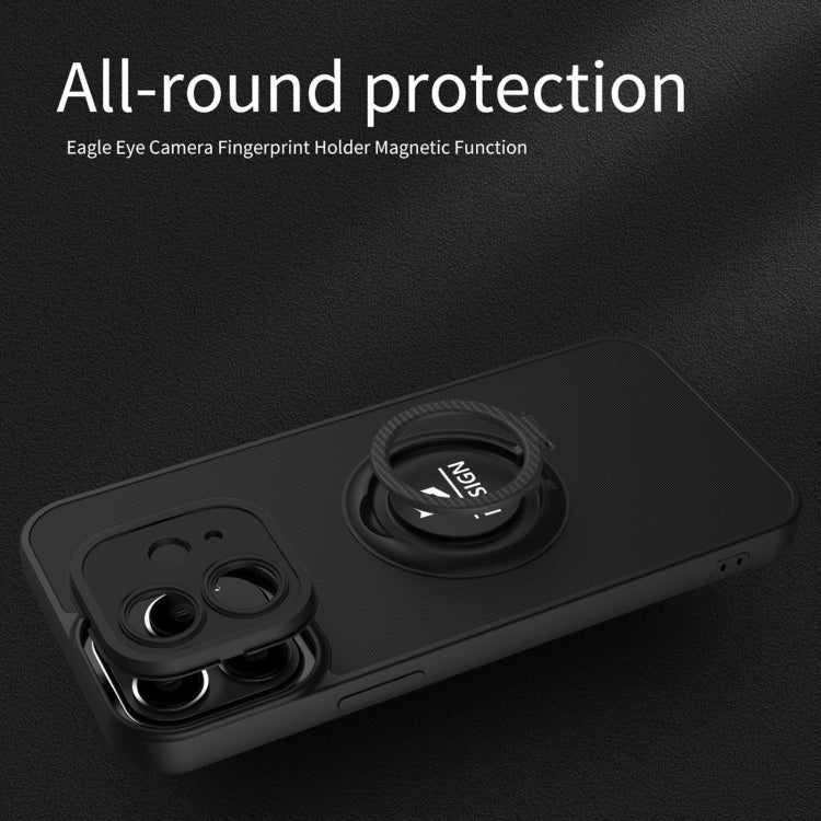 For iPhone 12 Eagle Eye Ring Holder Phone Case