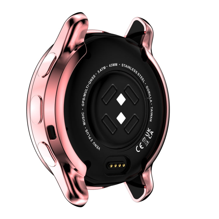 For Garmin Venu 2 Plus Full Coverage TPU Electroplating Watch Case