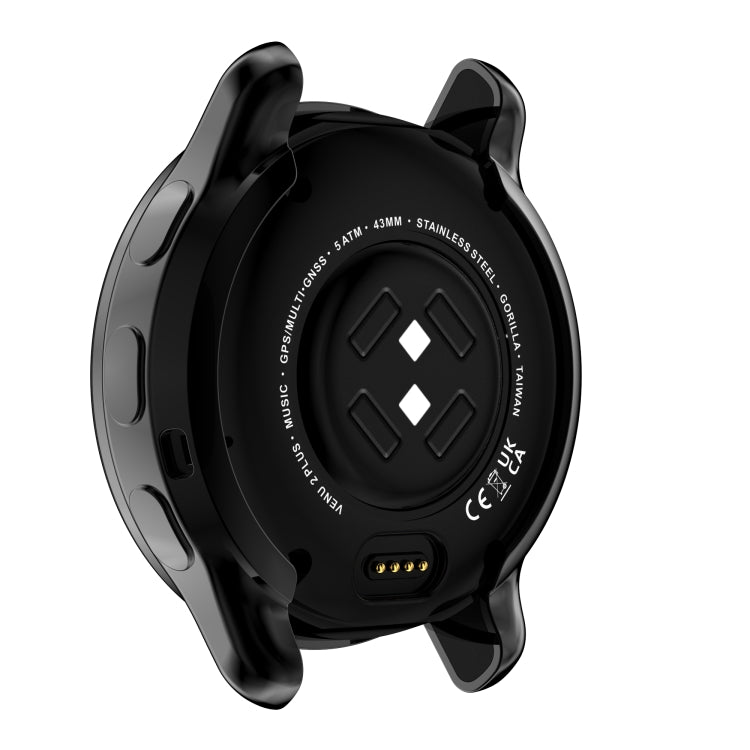 For Garmin Venu 2 Plus Full Coverage TPU Electroplating Watch Case