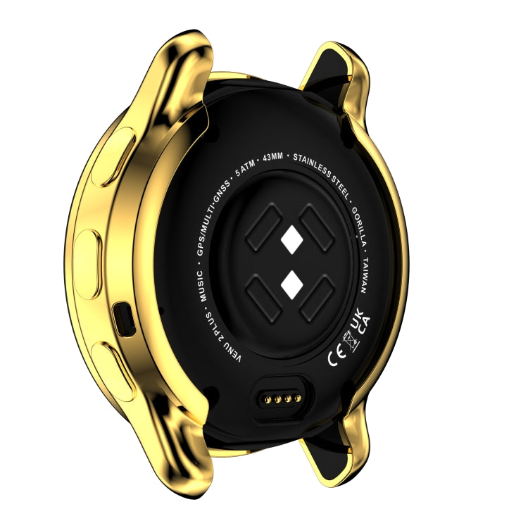For Garmin Venu 2 Plus Full Coverage TPU Electroplating Watch Case