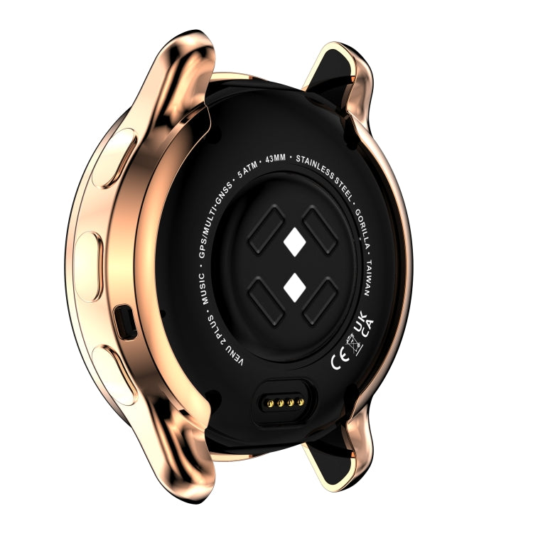 For Garmin Venu 2 Plus Full Coverage TPU Electroplating Watch Case