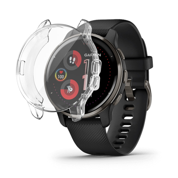 For Garmin Venu 2 Plus Full Coverage TPU Electroplating Watch Case