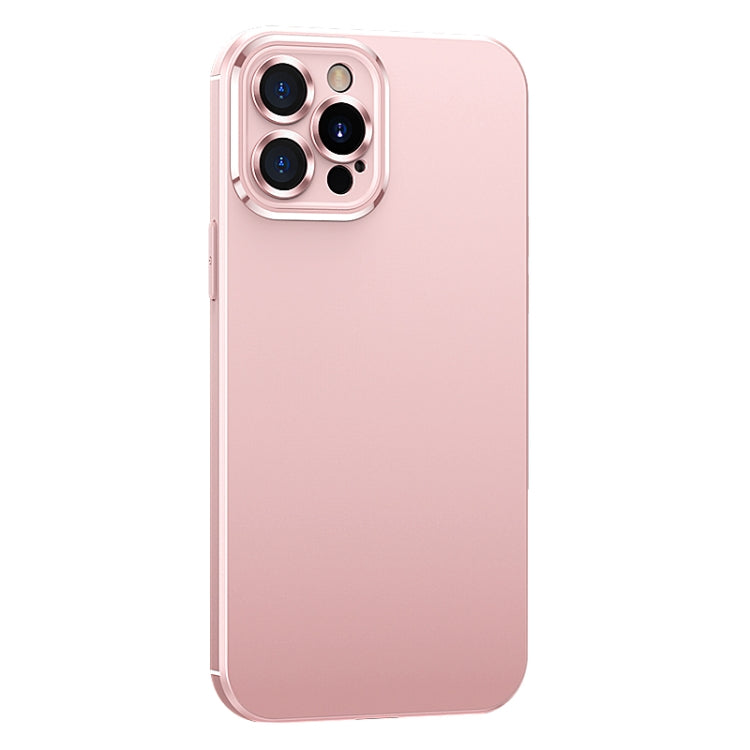 For iPhone 12 Pro Metal Lens Liquid Silicone Phone Case