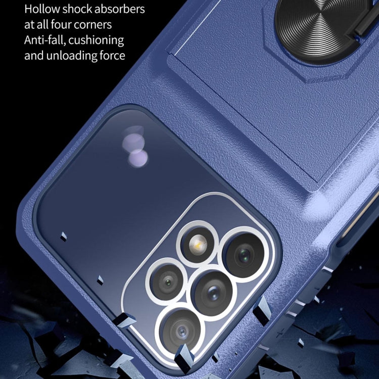 For Samsung Galaxy A13 4G Card Ring Holder PC + TPU Phone Case