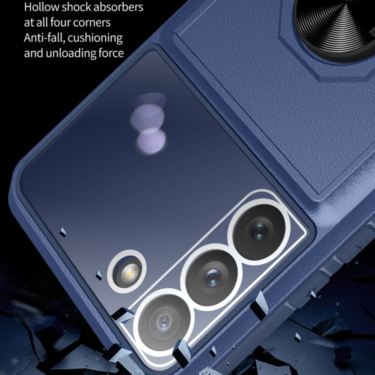 For Samsung Galaxy S22+ 5G Card Ring Holder PC + TPU Phone Case