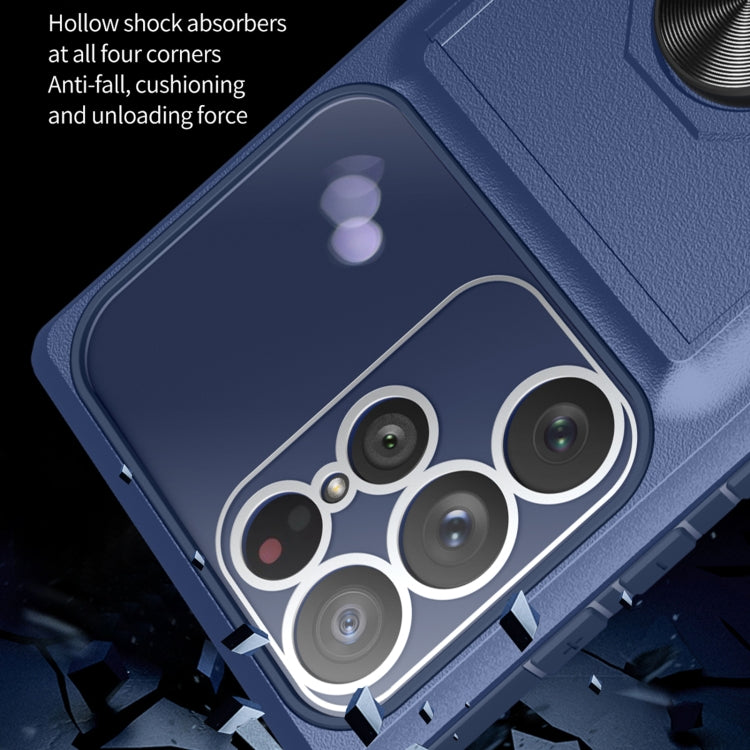 For Samsung Galaxy S22 Ultra 5G Card Ring Holder PC + TPU Phone Case