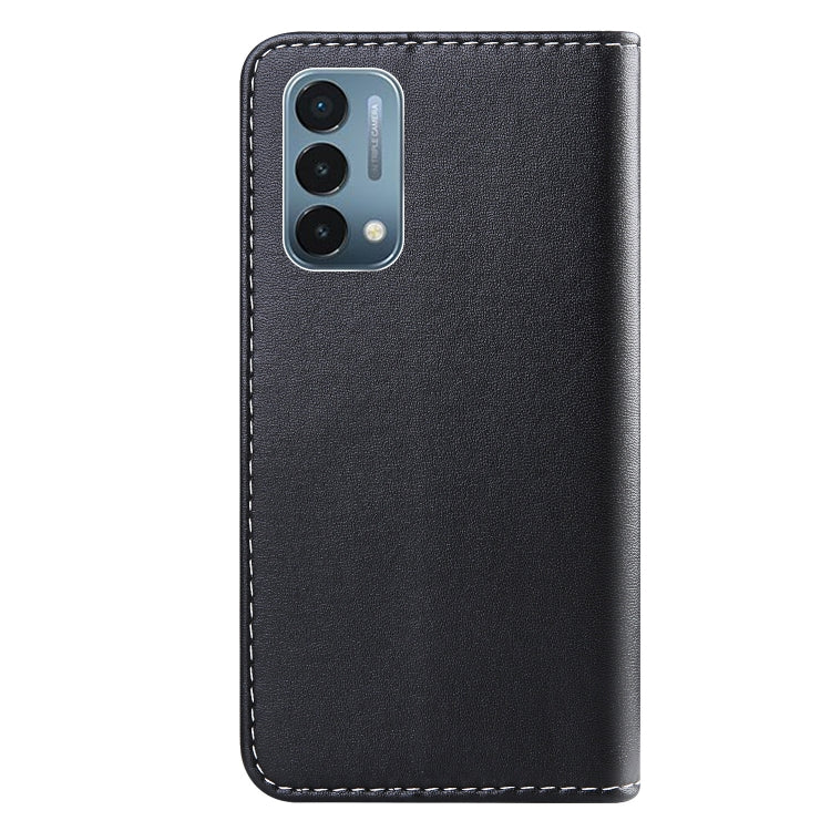 For OnePlus Nord N200 5G Tricolor Stitching Horizontal Flip Leather Phone Case