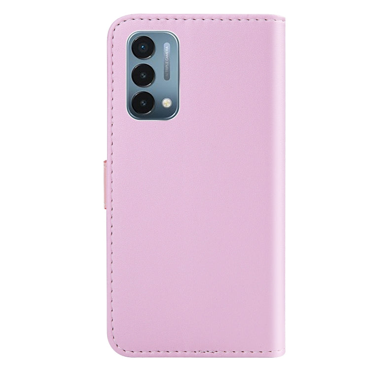 For OnePlus Nord N200 5G Tricolor Stitching Horizontal Flip Leather Phone Case
