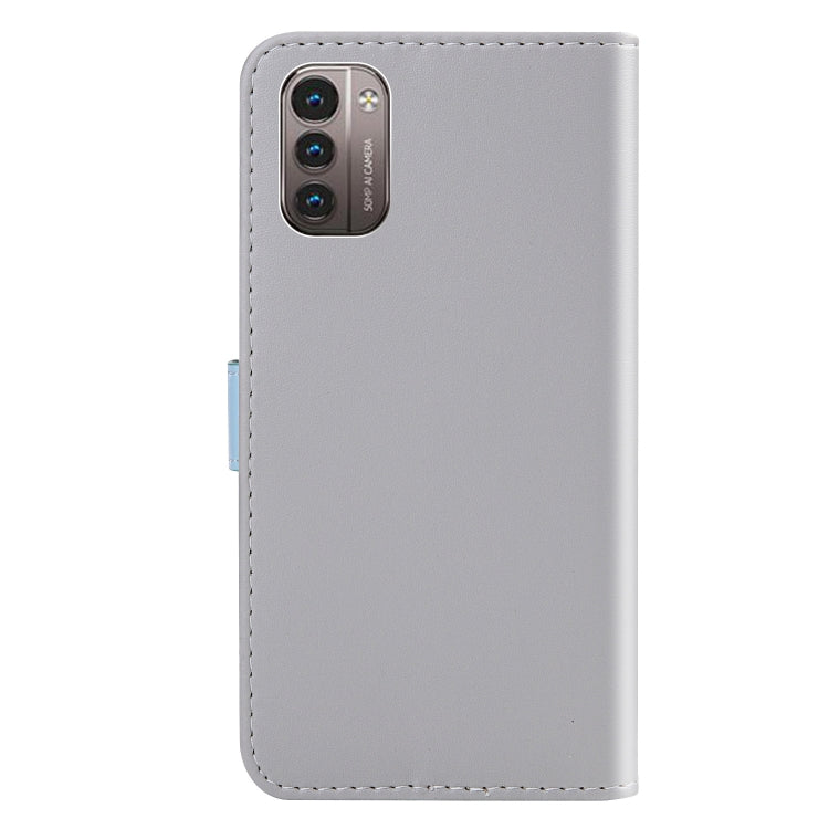 For Nokia G21 / G11 Tricolor Stitching Horizontal Flip Leather Phone Case
