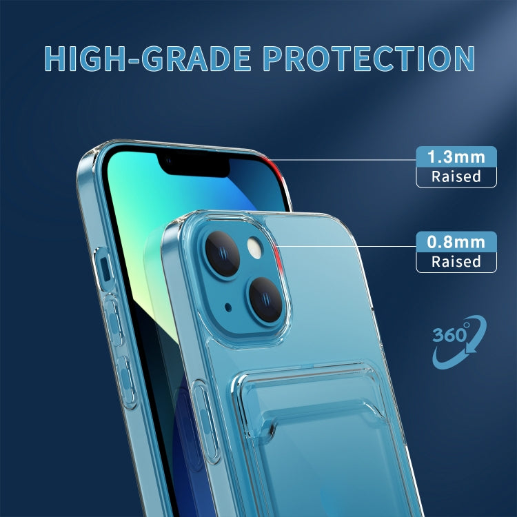 For iPhone 13 Card PC+TPU Phone Case(Transparent)