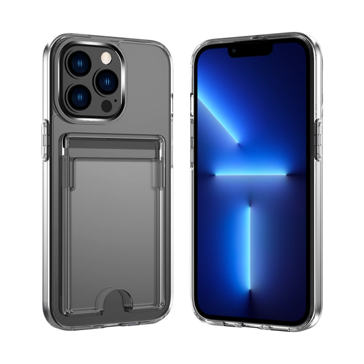 Card PC+TPU Phone Case For iPhone 13 Pro Max(Transparent)