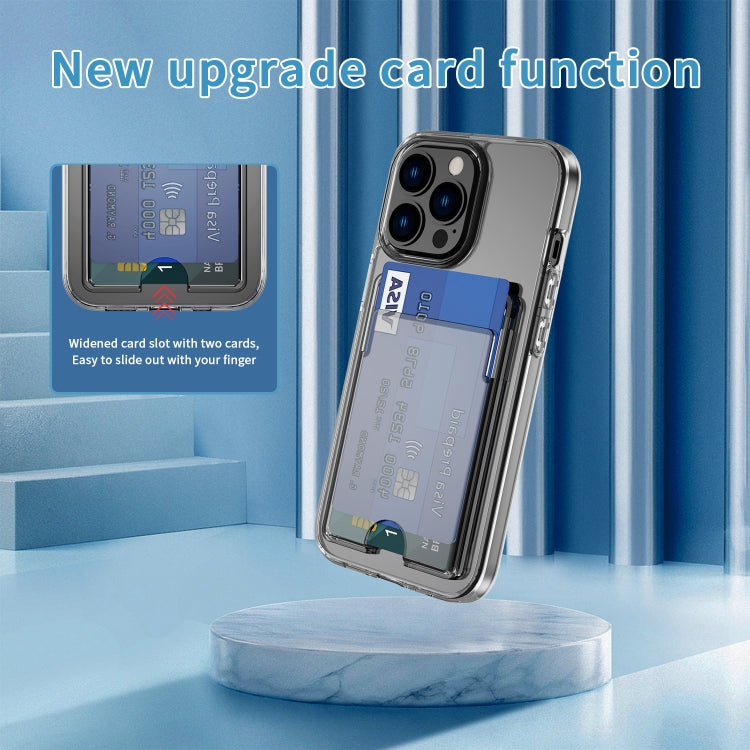 Card PC+TPU Phone Case For iPhone 13 Pro Max(Transparent)