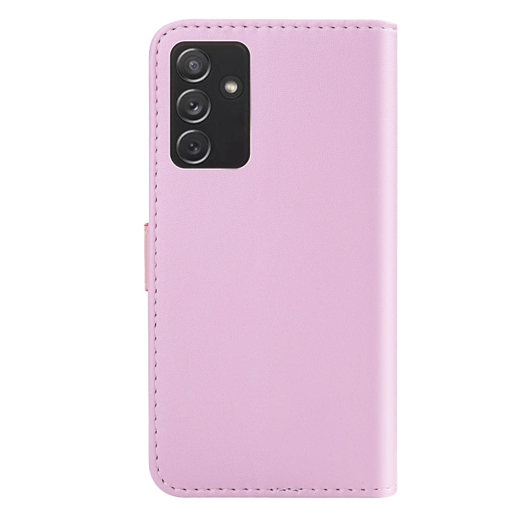 For Samsung Galaxy A82 5G Tricolor Stitching Horizontal Flip Leather Phone Case