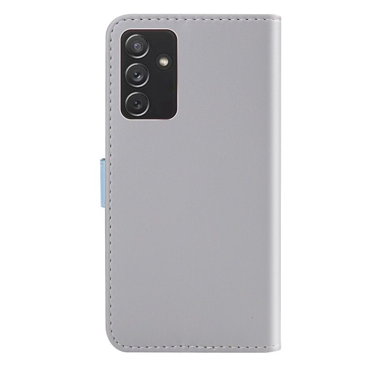 For Samsung Galaxy A82 5G Tricolor Stitching Horizontal Flip Leather Phone Case