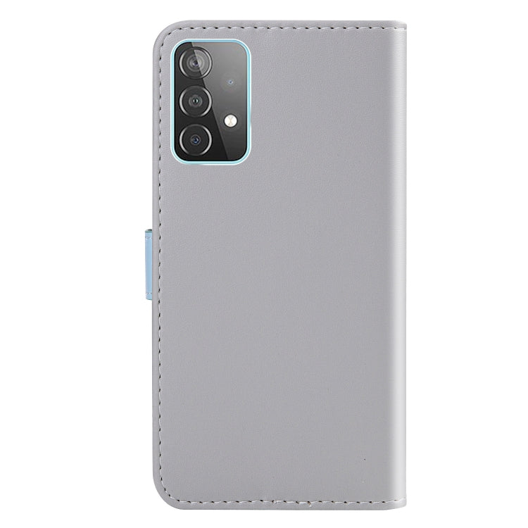For Samsung Galaxy A13 4G Tricolor Stitching Horizontal Flip Leather Phone Case