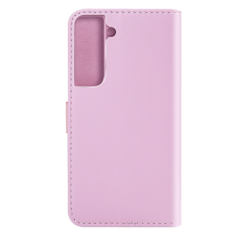 For Samsung Galaxy S22+ 5G Tricolor Stitching Horizontal Flip Leather Phone Case
