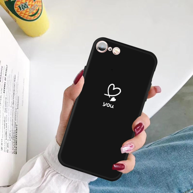 For iPhone 6s / 6 Love-heart Letter Pattern Colorful Frosted TPU Phone Protective Case