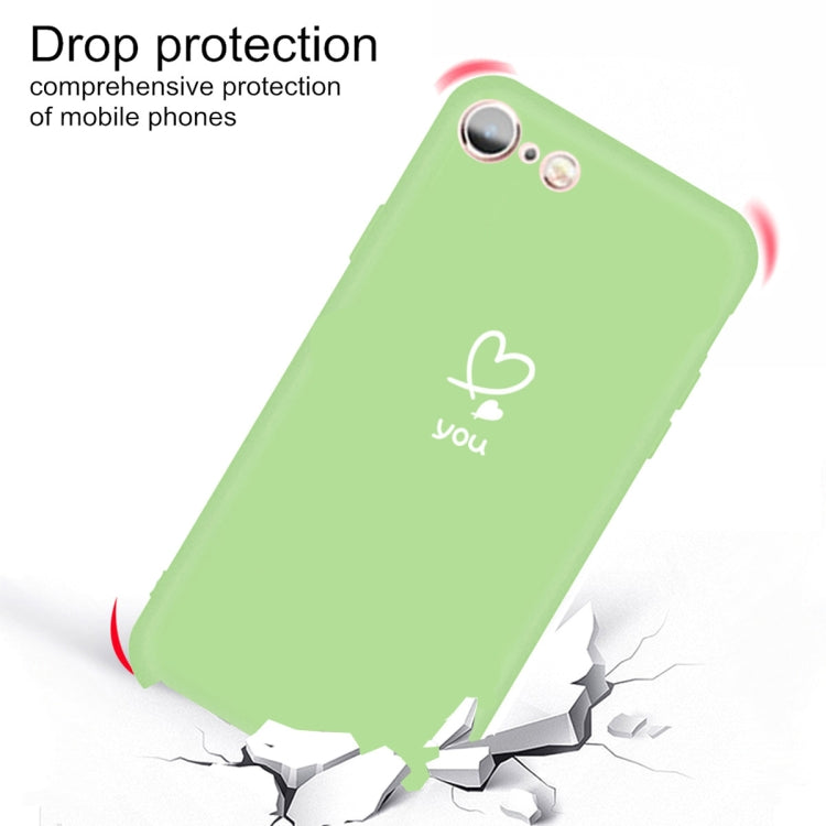 For iPhone 6s / 6 Love-heart Letter Pattern Colorful Frosted TPU Phone Protective Case