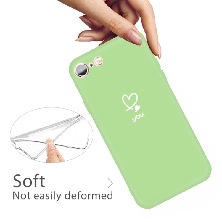 For iPhone 6s / 6 Love-heart Letter Pattern Colorful Frosted TPU Phone Protective Case