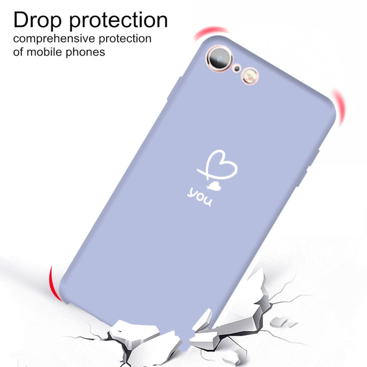 For iPhone 6s / 6 Love-heart Letter Pattern Colorful Frosted TPU Phone Protective Case