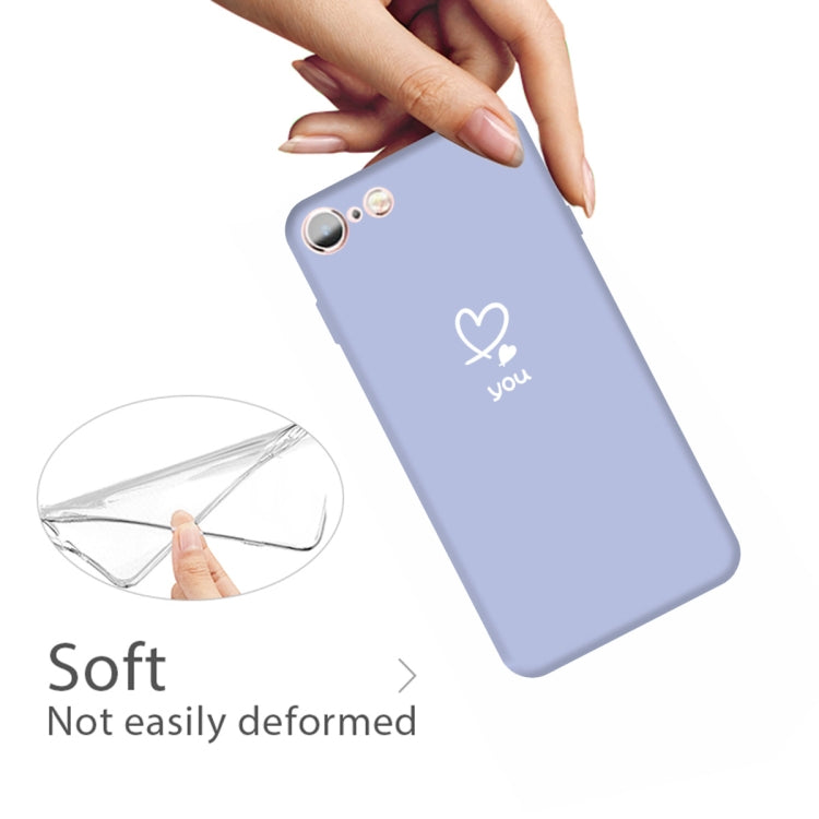 For iPhone 6s / 6 Love-heart Letter Pattern Colorful Frosted TPU Phone Protective Case