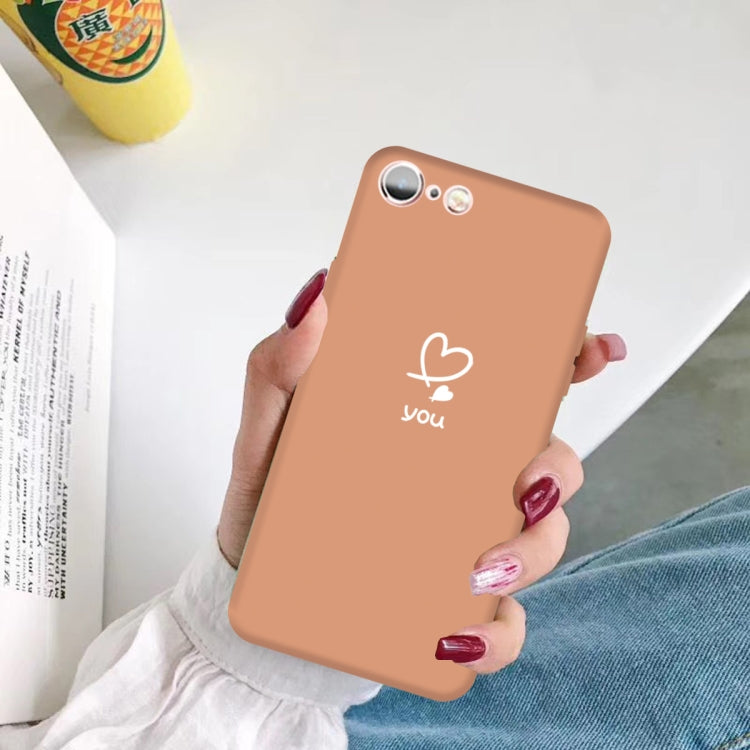 For iPhone 6s / 6 Love-heart Letter Pattern Colorful Frosted TPU Phone Protective Case