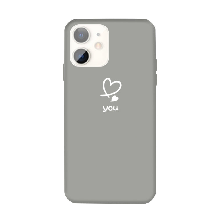 For iPhone 11 Love-heart Letter Pattern Colorful Frosted TPU Phone Protective Case