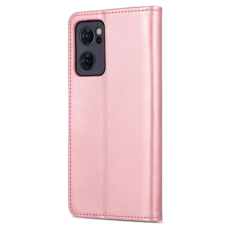 For OPPO Reno7 Global AZNS Skin Feel Calf Texture Flip Leather Phone Case