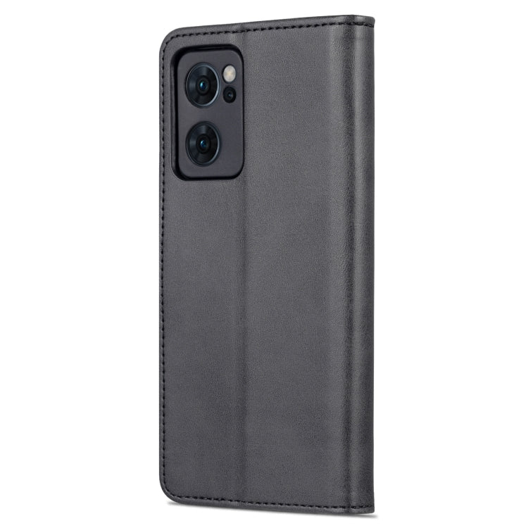 For OPPO Reno7 Global AZNS Skin Feel Calf Texture Flip Leather Phone Case