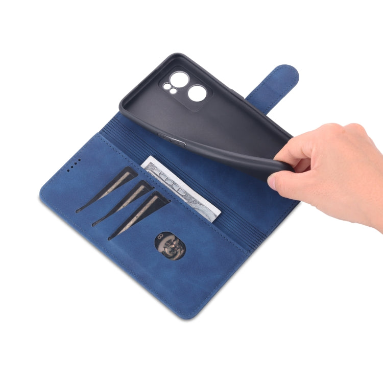 For OPPO Reno7 SE 5G AZNS Skin Feel Calf Texture Flip Leather Phone Case