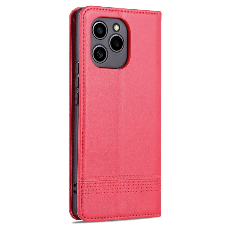 For Honor 60 SE AZNS Magnetic Calf Texture Flip Leather Phone Case