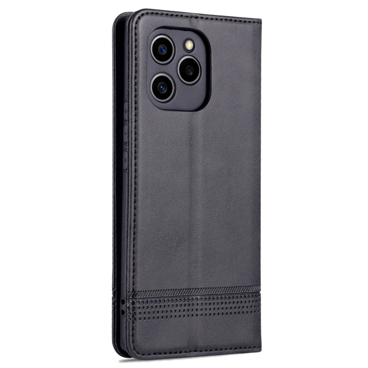 For Honor 60 SE AZNS Magnetic Calf Texture Flip Leather Phone Case