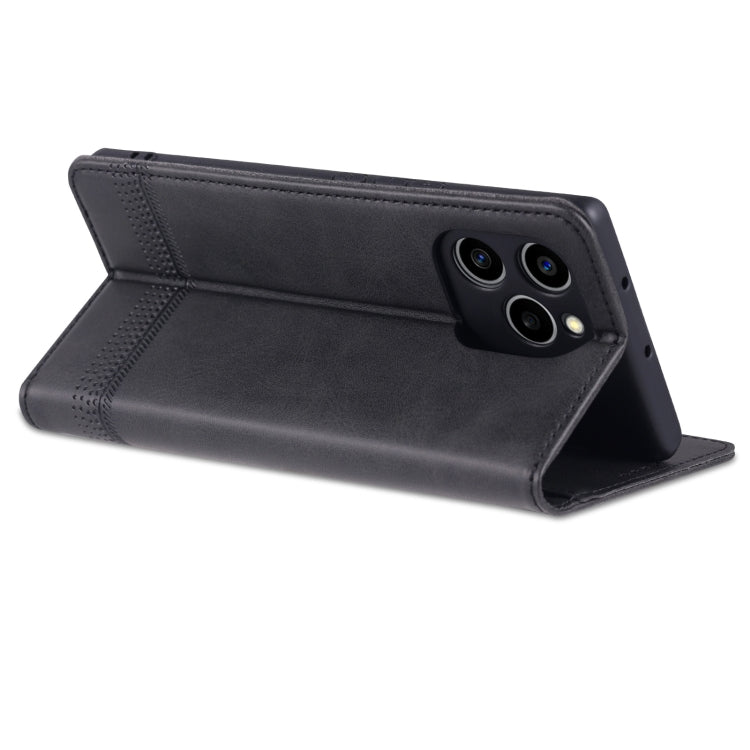 For Honor 60 SE AZNS Magnetic Calf Texture Flip Leather Phone Case
