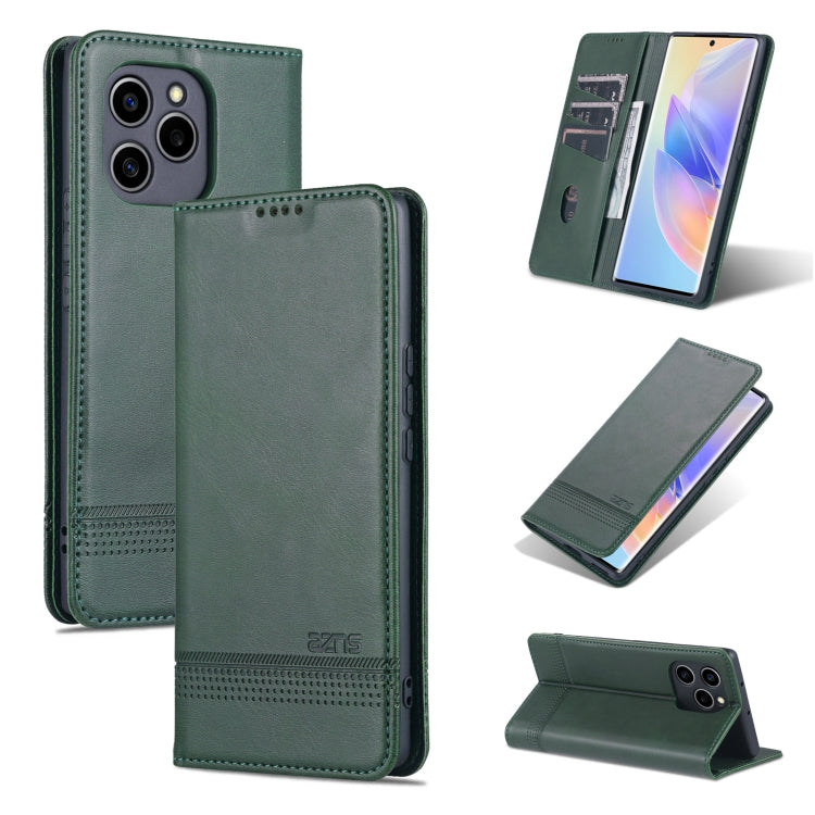For Honor 60 SE AZNS Magnetic Calf Texture Flip Leather Phone Case